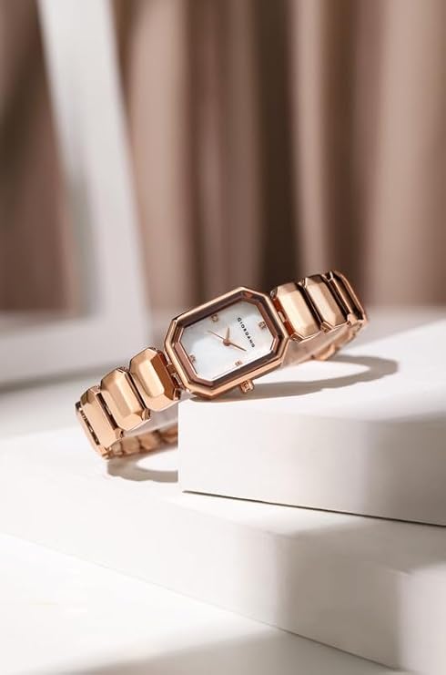 Giordano Stylish Analog Watch for Women with Octagonal Dial, Crystal Hour Markers and Bracelet Style Strap - Image 6