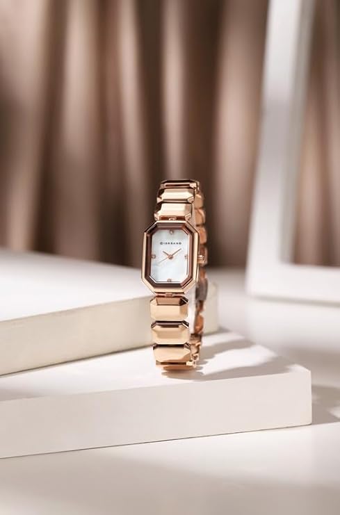 Giordano Stylish Analog Watch for Women with Octagonal Dial, Crystal Hour Markers and Bracelet Style Strap - Image 4