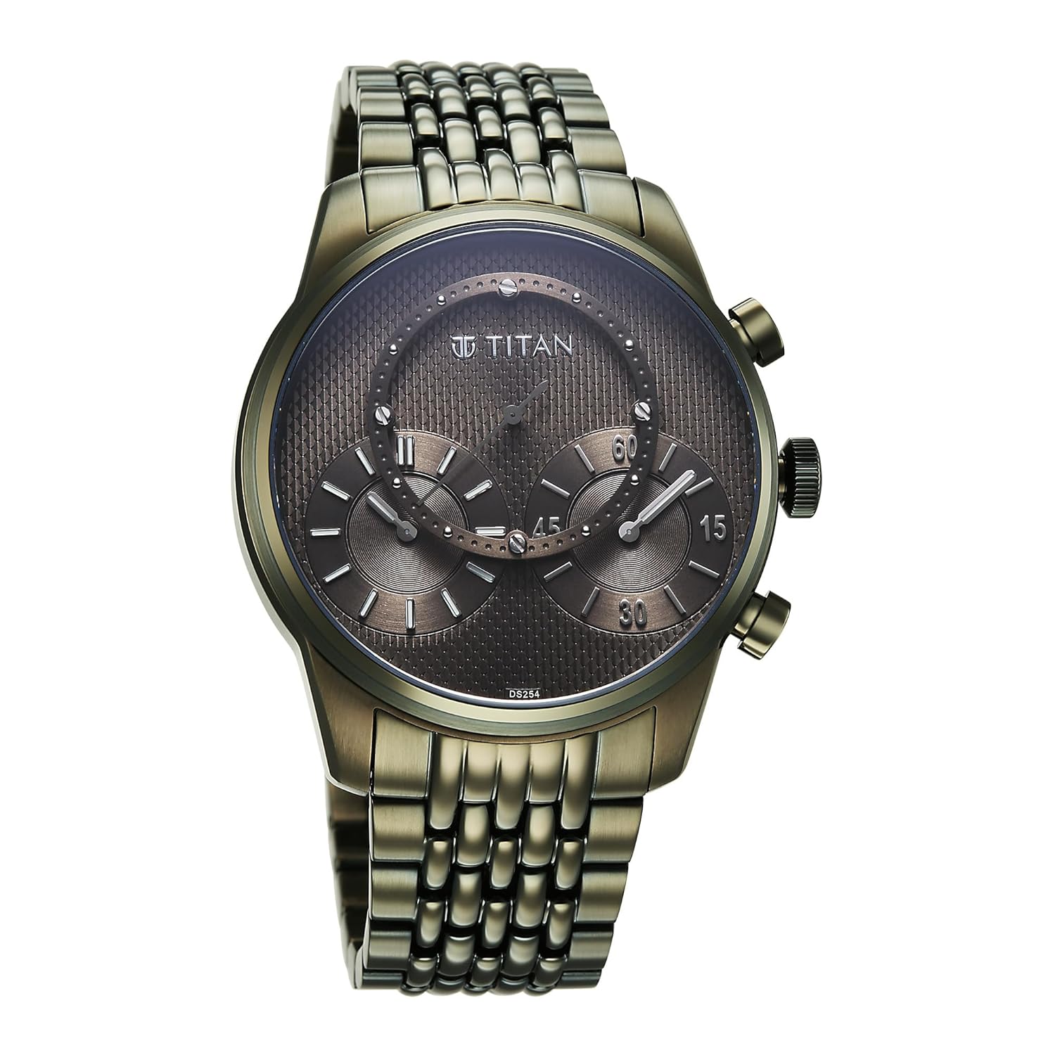 Titan Classique Micromotors Quartz Olive Round Dial Men's Watch - Image 2